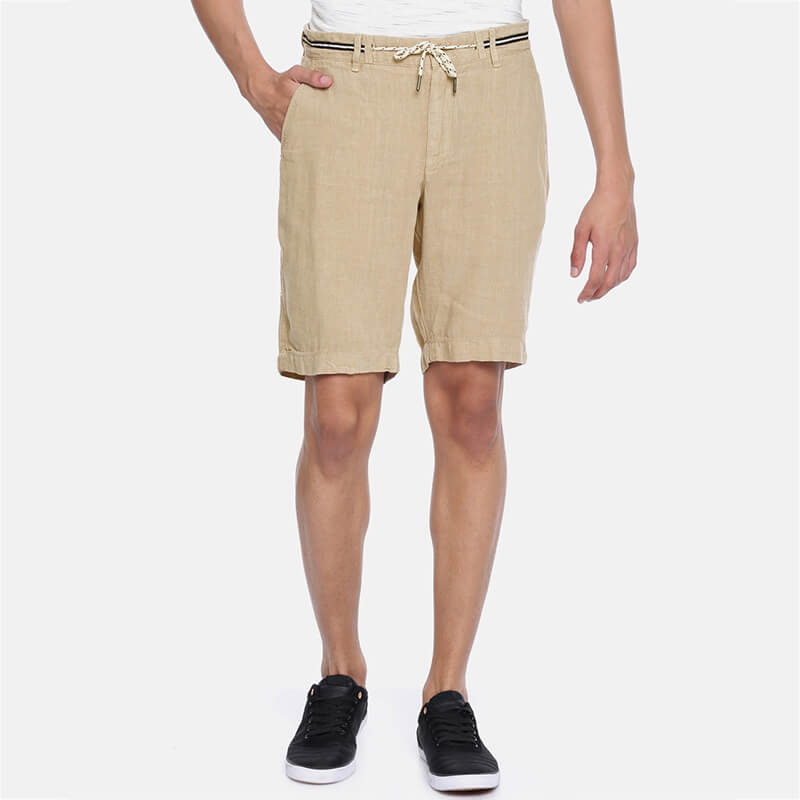 Pantalones cortos de encaje cómodos, regulares y ajustados para hombres.