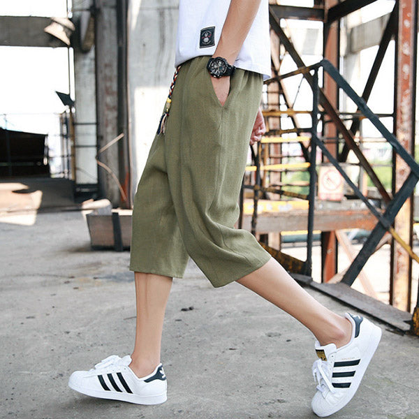 Shorts de hombre hechos de lino fino de algodón