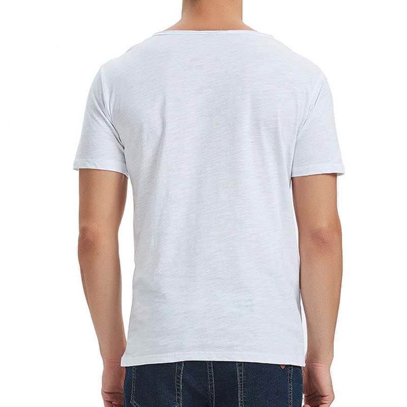 Vyriški laisvalaikio paprastų apvalių apykaklių vientisos spalvos mygtukai, marškinėliai iš poliesterio trumpomis rankovėmis