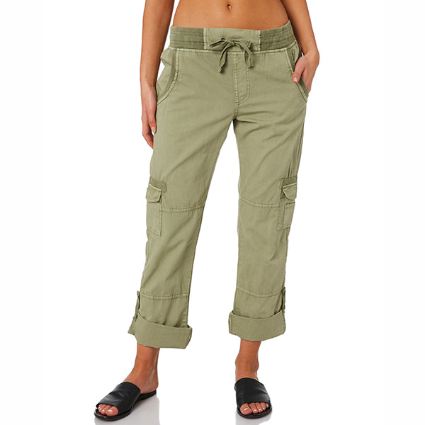 Bolsillos caqui para mujer &quot;pantalones capri&quot; pantalones cargo