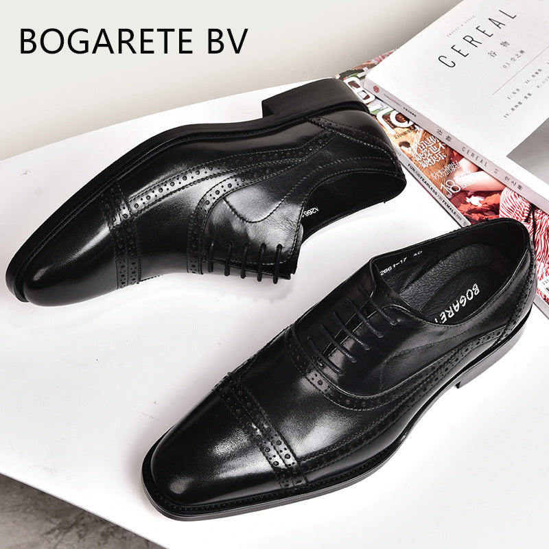 Sactino Brogue leather shoes in brown / black