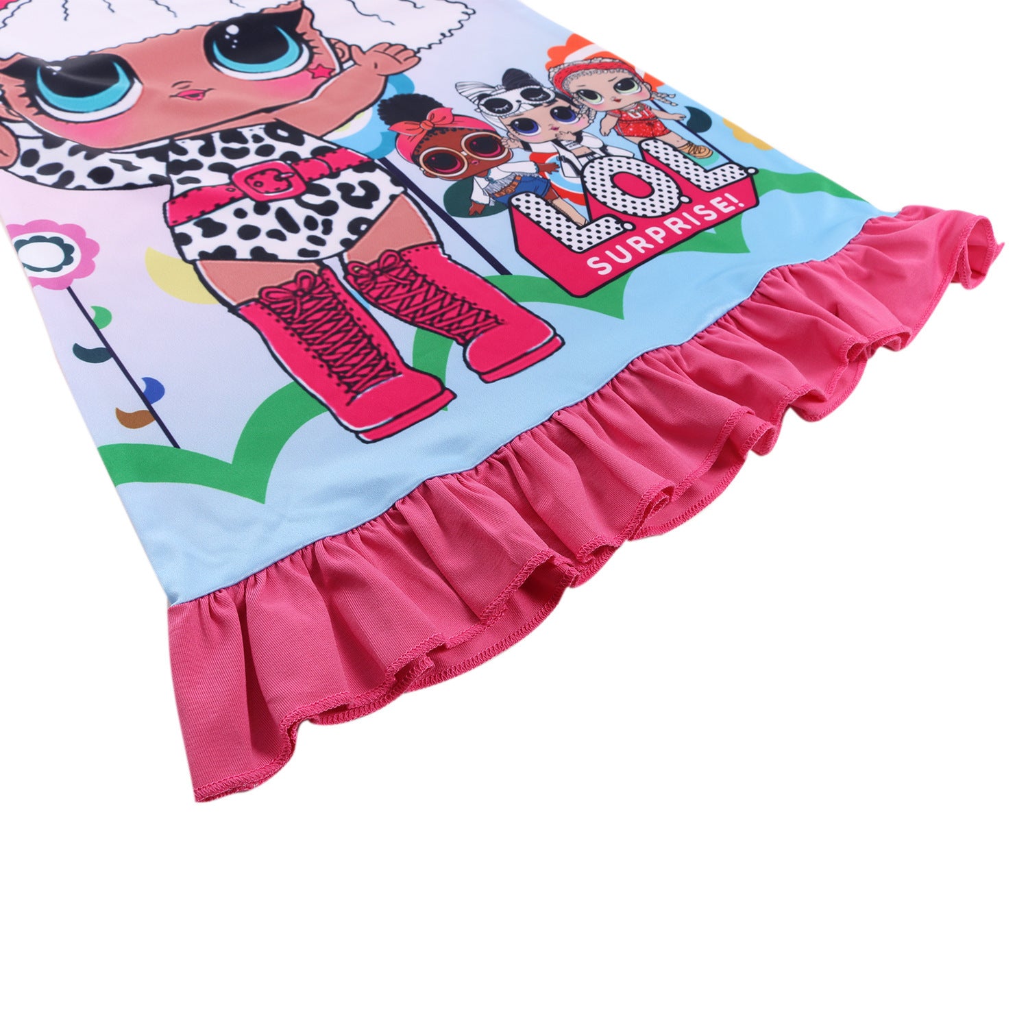 Vestido estampado estampado de dibujos animados para niñas