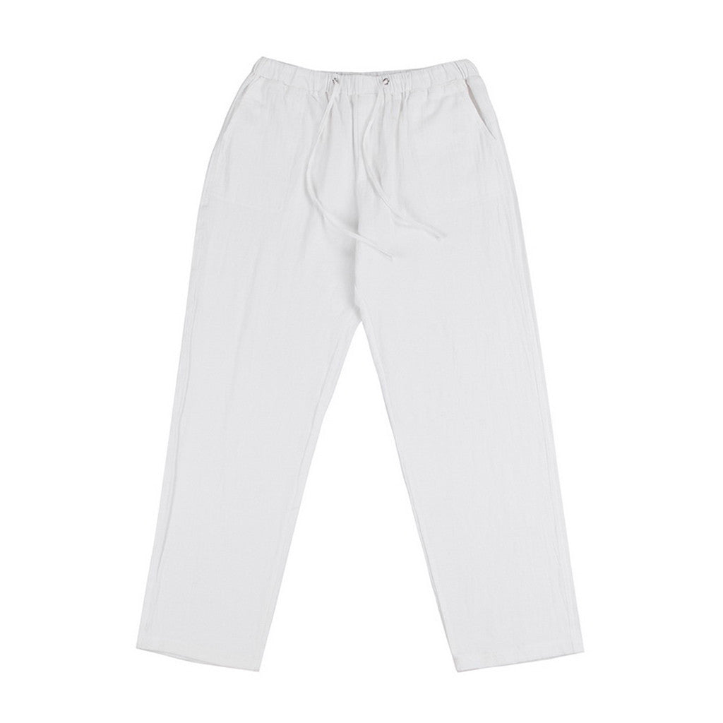 Pantalones grandes de lino para hombre