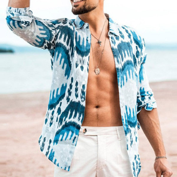 Camisas casuales estampadas para hombres