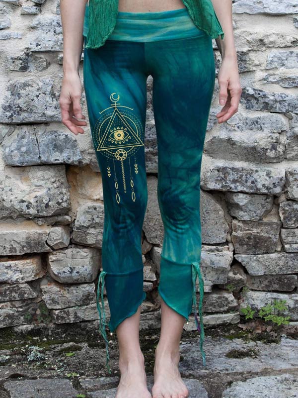 Frauen Retro Dye Print Kurzhose