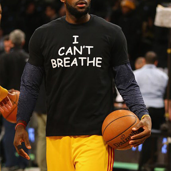 Herren Ich kann nicht atmen bedrucktes kurzärmeliges T-Shirt