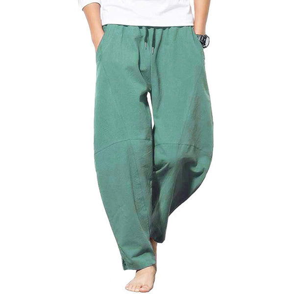 Pantalones sueltos de algodón para hombres