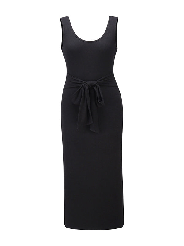 Lässiges Bodycon Split Midikleid