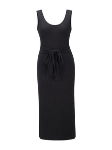 Lässiges Bodycon Split Midikleid