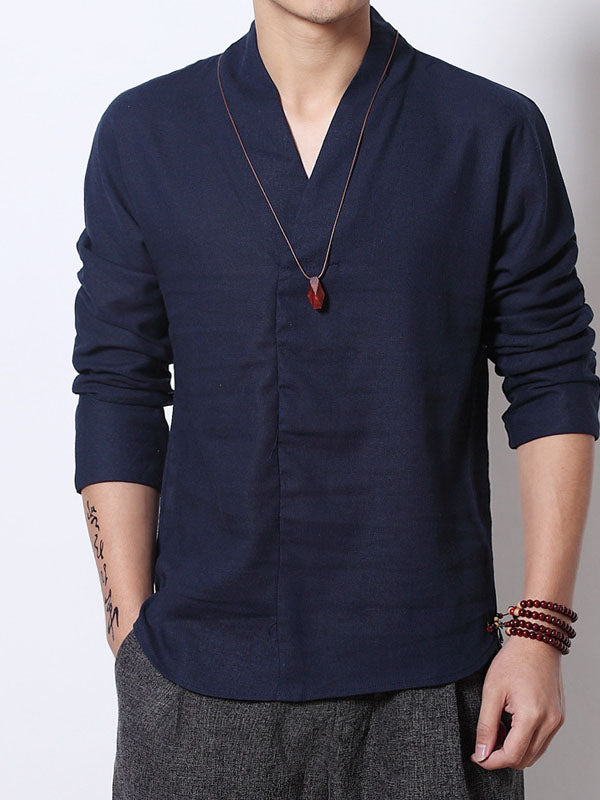 Camiseta de hombre con escote en V