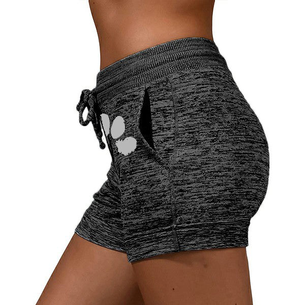 Perro Mamá Pata Estampado Ropa activa Pantalones cortos de salón con cordón