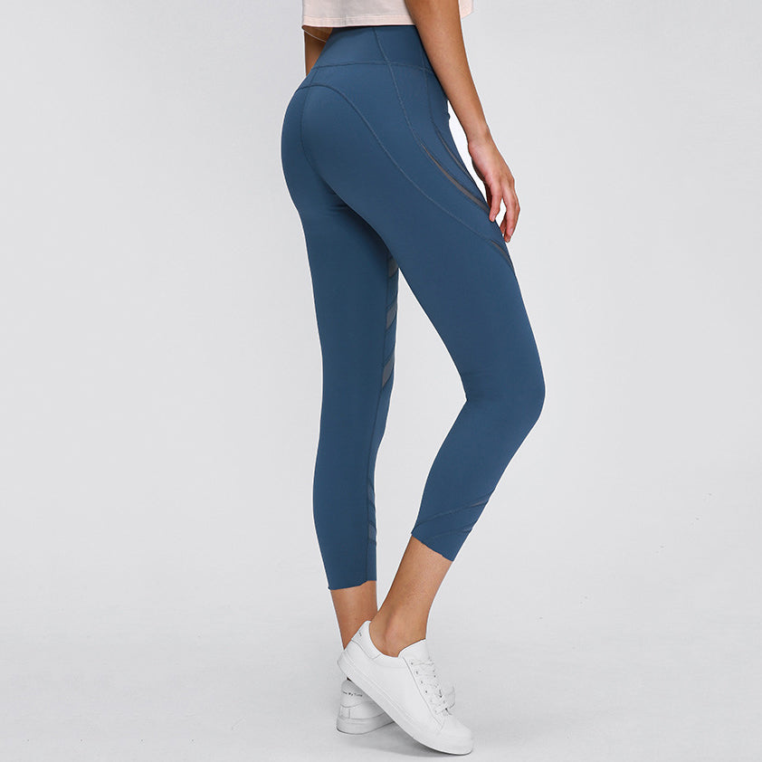 Capri de malla hueca a rayas