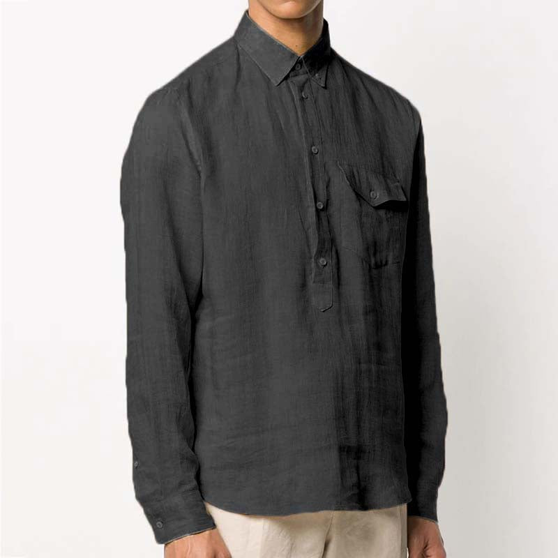 Camisa casual, ligera, ultra suave, de manga larga y ecológica.