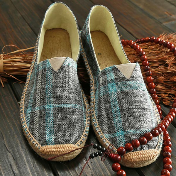 Atmungsaktive Low-Top-Schuhe aus Leinen für Herren