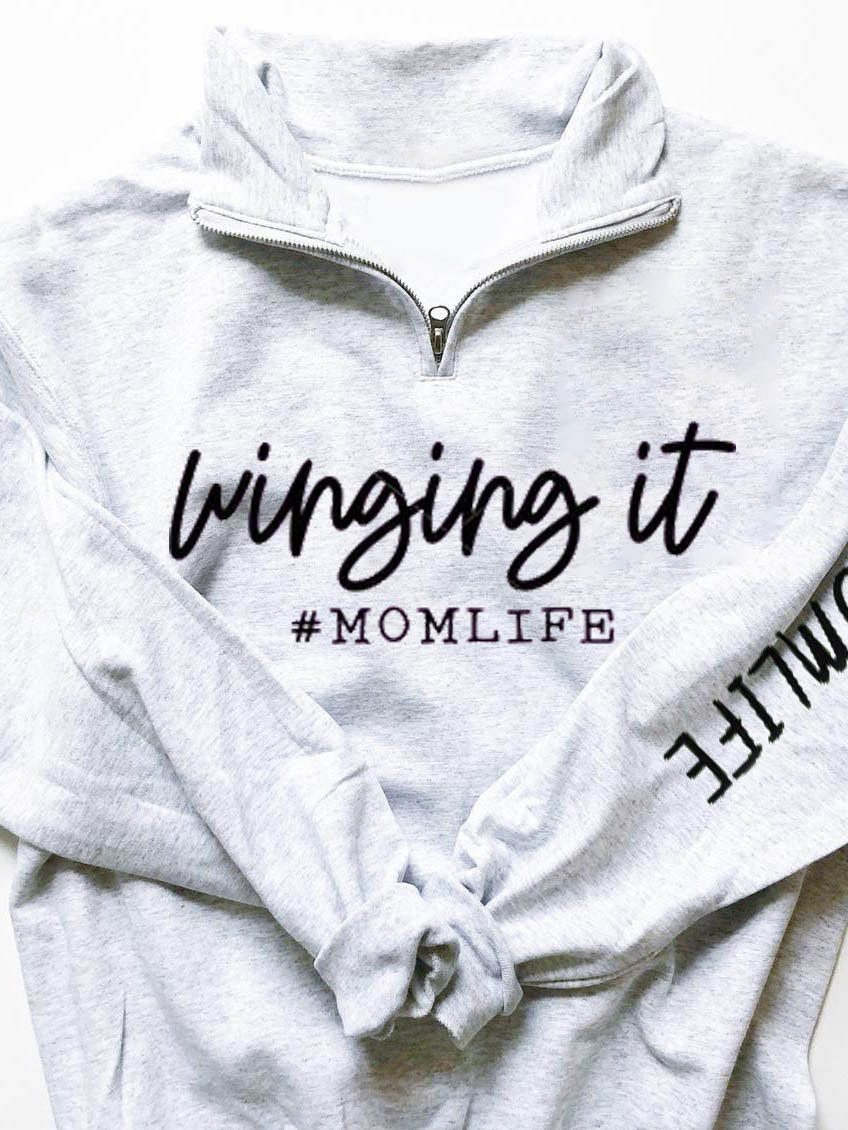 Frauen Winging It Mom Life užtrauktukas