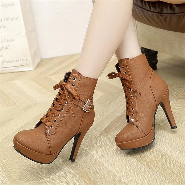 Tacones altos Moda para mujer Botas Martin Botas cortas