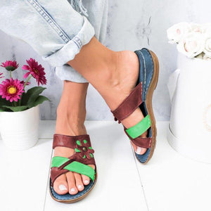 Women summer flowers comfortable sandals