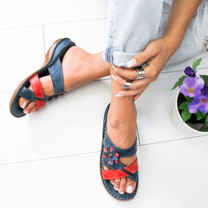 Women summer flowers comfortable sandals