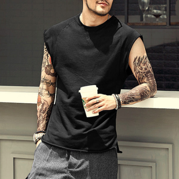 Camisa casual sin mangas para hombre