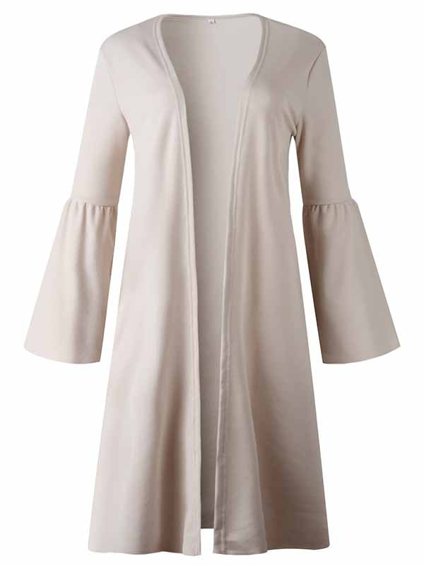 Abrigo tipo cárdigan con manga de felpa