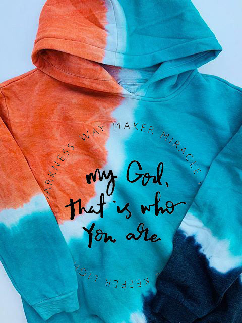 Frauen Way Maker Miracle Worker versprechen Keeper Light In The Darkness Mein Gott, der du bist Tie-Dye Sweatshirt