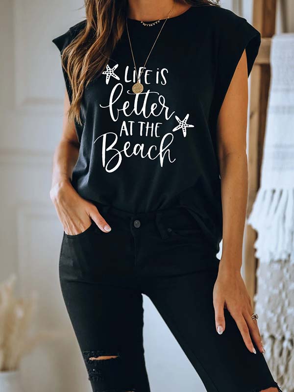 La vida de las mujeres es mejor en la playa Camisetas estampadas