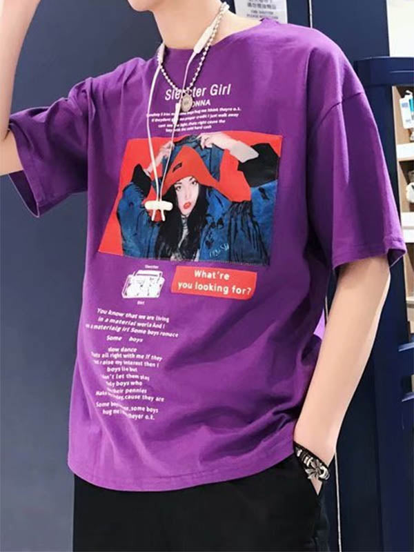 Camisa hip hop para hombre con estampado