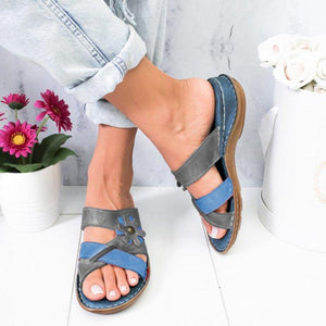 Women summer flowers comfortable sandals