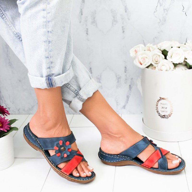 Women summer flowers comfortable sandals