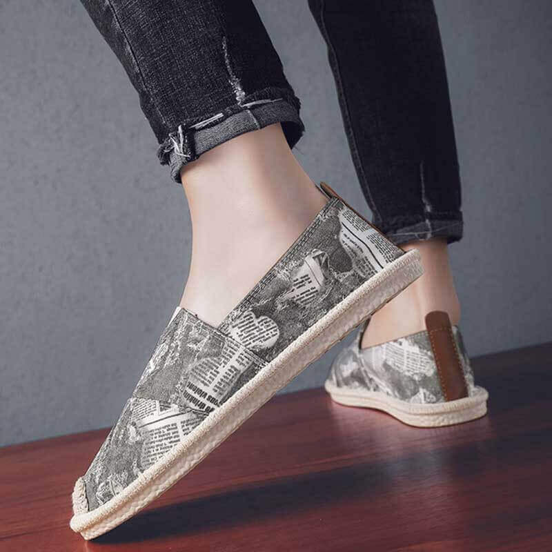 Zapatos de cáñamo cómodos y transpirables de verano para hombres casuales