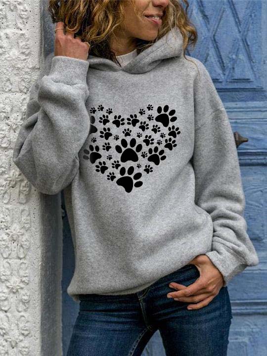 Dog Paw Prints Gemütlicher Hoodie