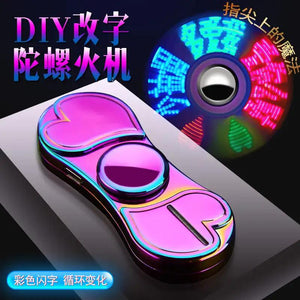 Fingertip gyro turns with lamp cigarette lighter