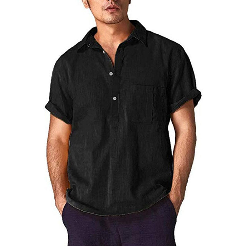 Herren lässiges Leinenhemd