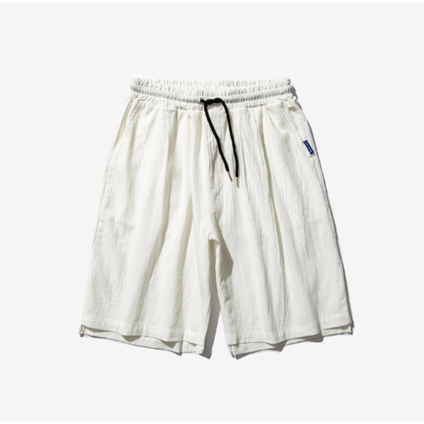 Shorts de lino para hombres rectos
