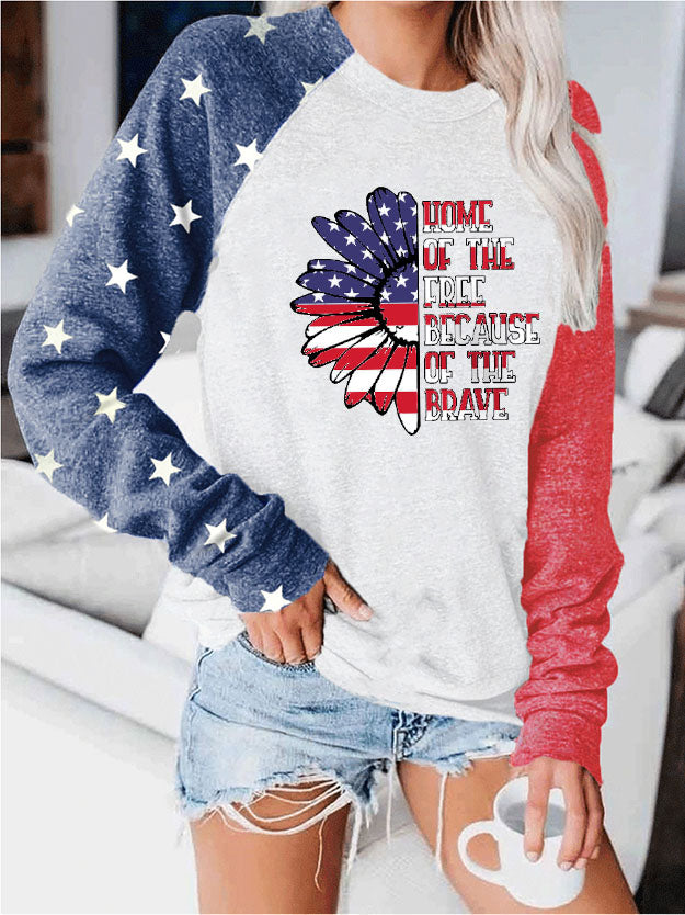 Heimat der Freien wegen des tapferen Druckpullovers