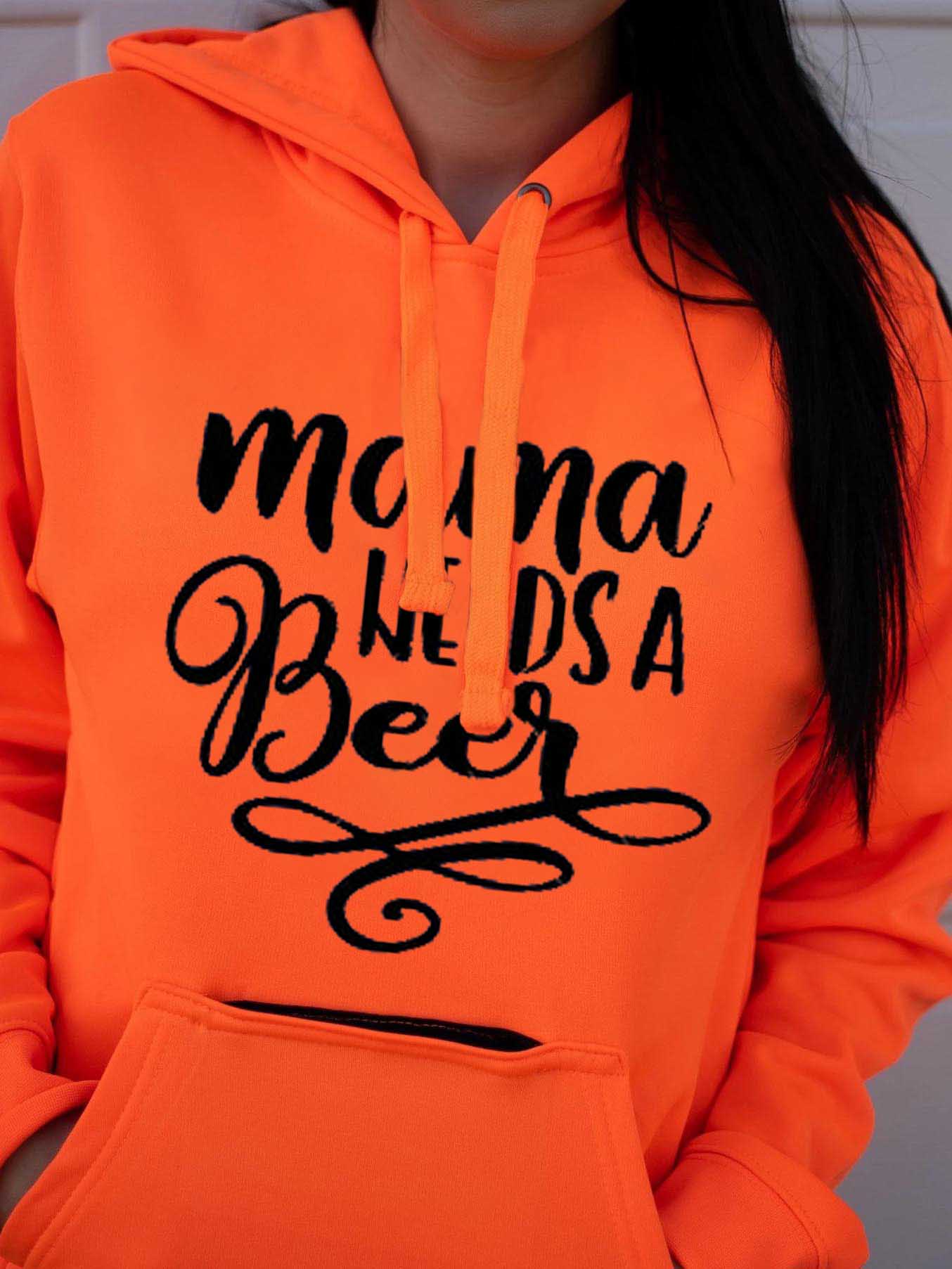 Mama braucht einen Hoodie mit Bierdruck