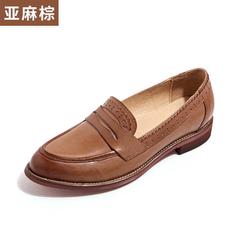 Zapatos de cuero marrón / negro