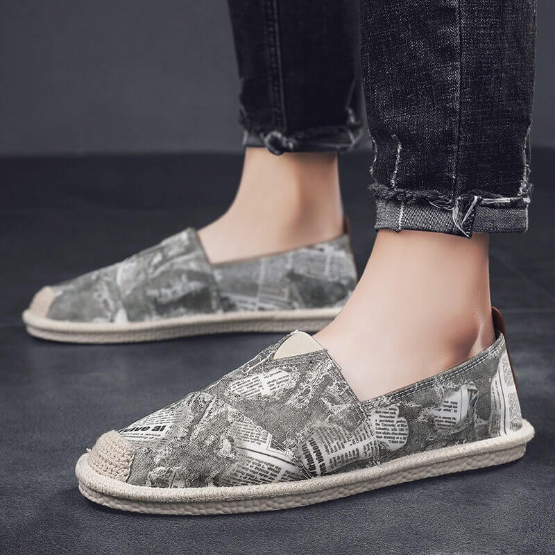 Zapatos de cáñamo cómodos y transpirables de verano para hombres casuales
