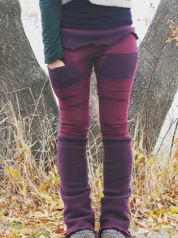 Damen Stitching Slim Casual Pants