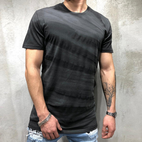 Camiseta impresa en 3D transpirable y de secado rápido para hombres