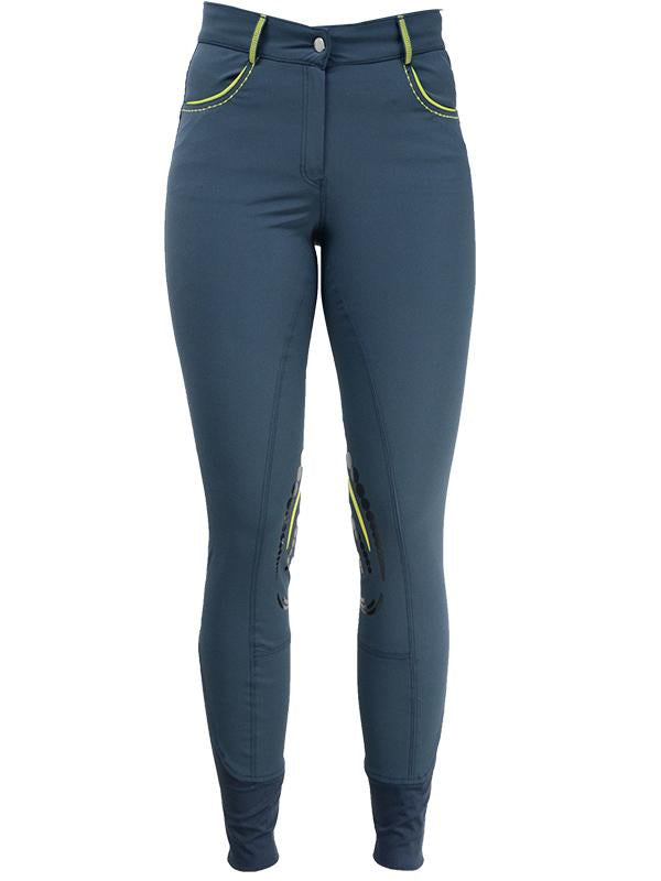 Pantalones elásticos casuales estampados en color liso para mujer