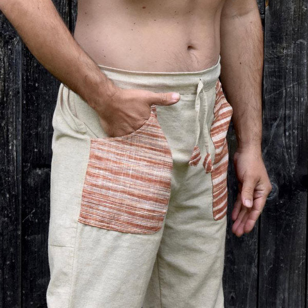 Pantalones de lino vintage para hombre