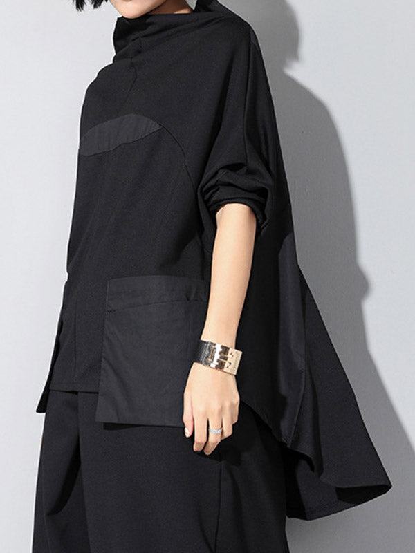 Camiseta de manga larga para mujer con bolsillos