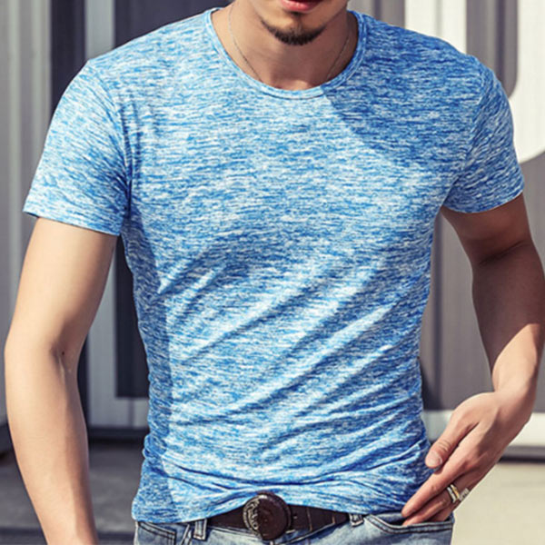 Camisa súper elástica de manga corta para hombre.