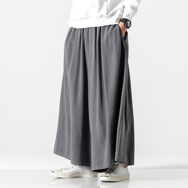 Pantalones casuales chinos con piernas anchas