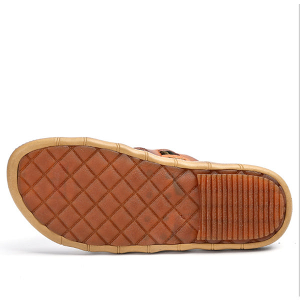 Sandalias de cuero retro para hombres