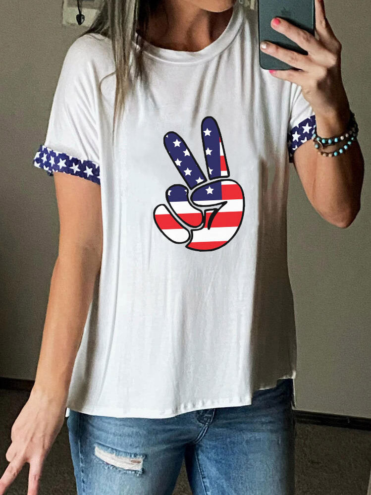 American Flag Victory Geste oben