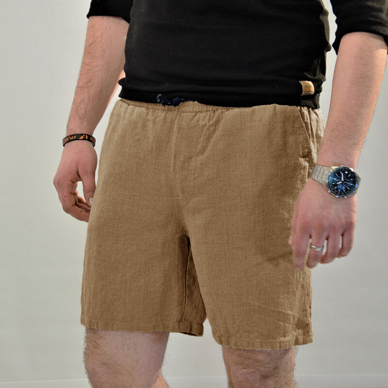 Klassische sommerliche coole atmungsaktive lockere feste leichte leichte umweltfreundliche Leinenshorts der Männer