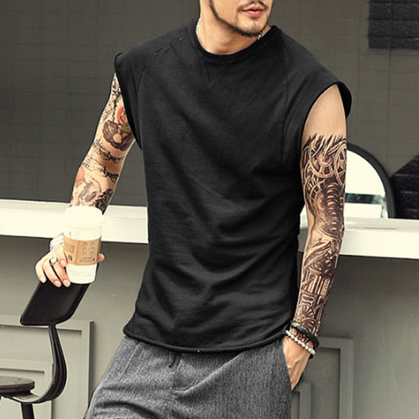 Camisa casual sin mangas para hombre