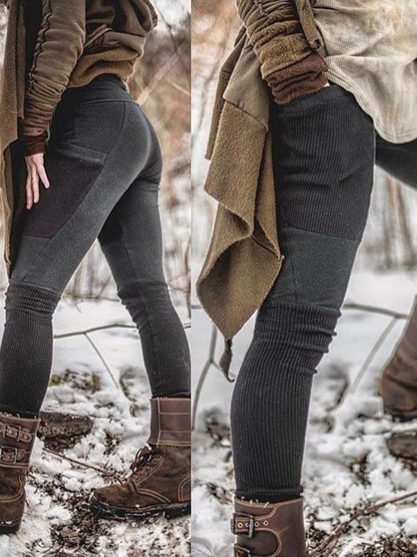 Legging de algodón orgánico elástico y cálido para mujer
